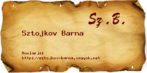 Sztojkov Barna névjegykártya