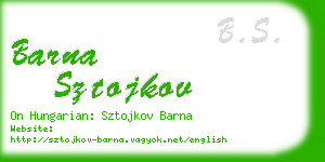 barna sztojkov business card